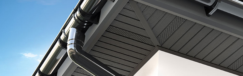 BRYZA Untersicht in anthrazit mit Perforation zur Dachbelüftung