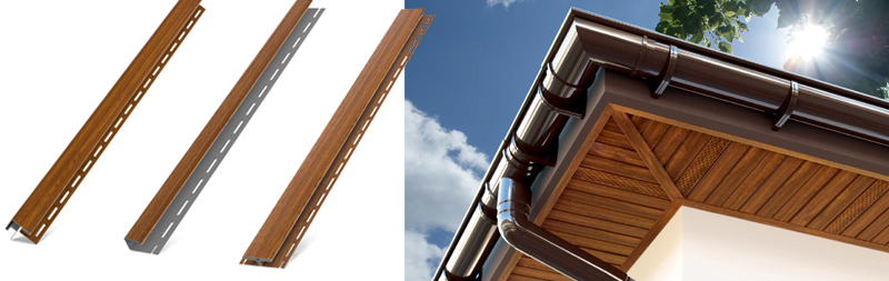 PVC-Untersichten BRYZA in Goldene Eiche inkl. Montageprofilen