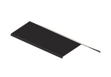 Firstblech Br. 250 mm, Lackiertes Zink, Dunkelbraun RAL 8019