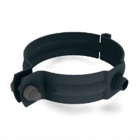 PREFA Rohrschelle mit Gewinde M10 ohne Dorn, ø 80 mm, Anthrazit P10 - RAL 7016