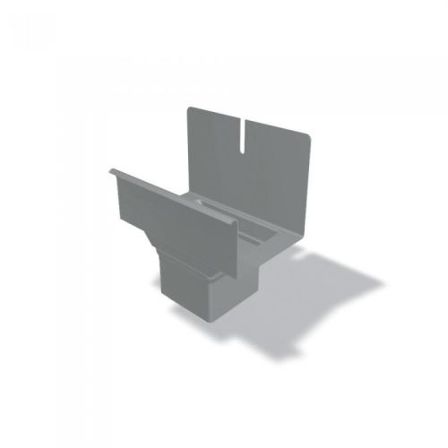 PREFA Vierkant-Aluminiumkessel, Breite 150/100x100 mm für Vierkantablauf, lichtgrau P10 RAL 7005