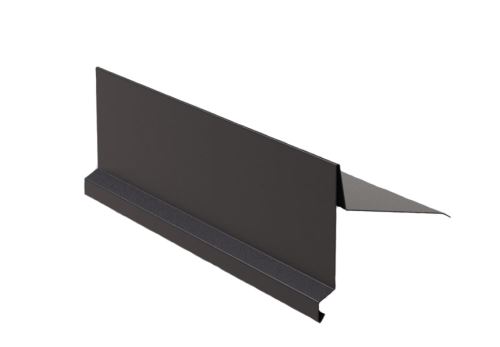 Ortgangblech für Steildach Br. 250 mm, Lackiertes Zink, Dunkelbraun RAL 8019