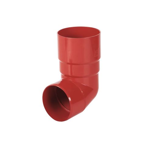 BRYZA PVC 89° Fallrohrbogen aus Kunststoff O 110 mm, Rot RAL 3011