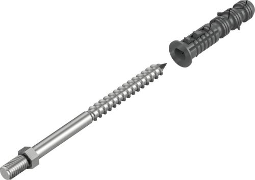 BRYZA STAL Schraube für Muffe 120 mm mit Dübel