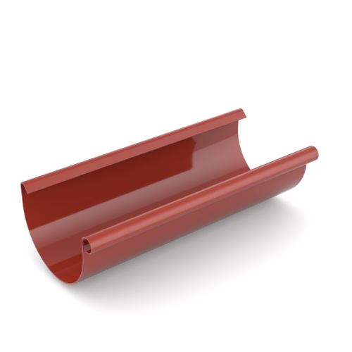 BRYZA PVC Kunststoffdachrinne O 100 mm, Länge 3M, Rot RAL 3011