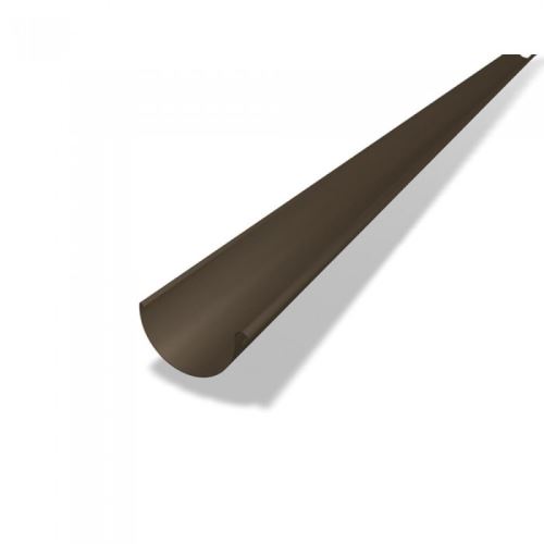 PREFA Dachrinnen, Halbrundrinnen 3m lang, Ø 100 mm (r.b. 250 mm), Militärbraun - Khaki P10