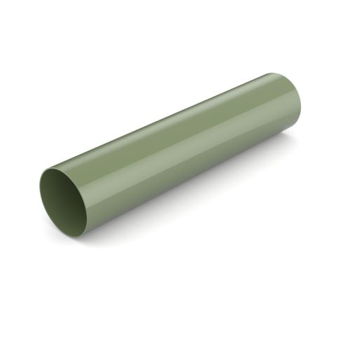 BRYZA PVC Kunststoff Dachfallrohre ohne Hals O 63 mm, Länge 3M, Grün RAL 6020