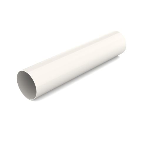 BRYZA PVC Kunststoff Dachfallrohre ohne Hals O 110 mm, Länge 3M, Weiß RAL 9010