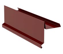 Ortgangblech Br. 333 mm, Lackiertes Zink, Stahlrot RAL 3009