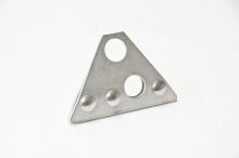 Verzinkter Doppelrohrhalter für Schneefang, Stehfalzdeckung, natur