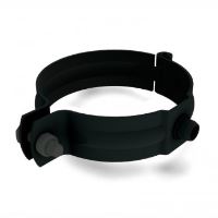 PREFA Rohrschelle mit Gewinde M10 ohne Dorn, ø 100 mm, Schwarz P10 - RAL 9005