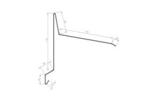 Ortgangblech für Steildach Br. 333 mm, Prefalz stucco, Hellgrau P.10 RAL 7005 (1)