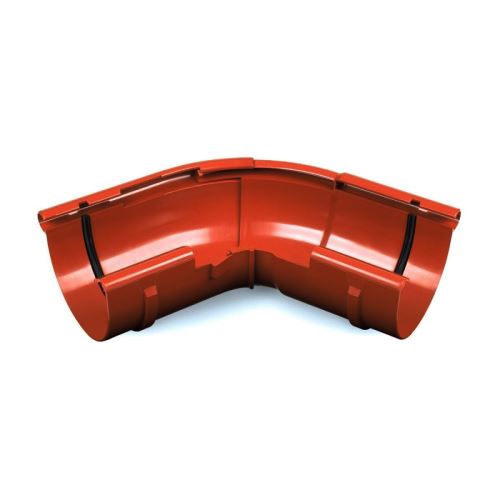 BRYZA PVC verstellbare Außen-Rinnenwinkel 120°-145° Kunststoff O 125 mm, Ziegelrot RAL