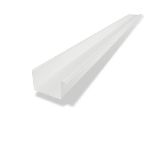 PREFA Quadratische Dachrinne, 3 m lang, Breite 120 mm (r.b. 333 mm), Prefa weiß P10