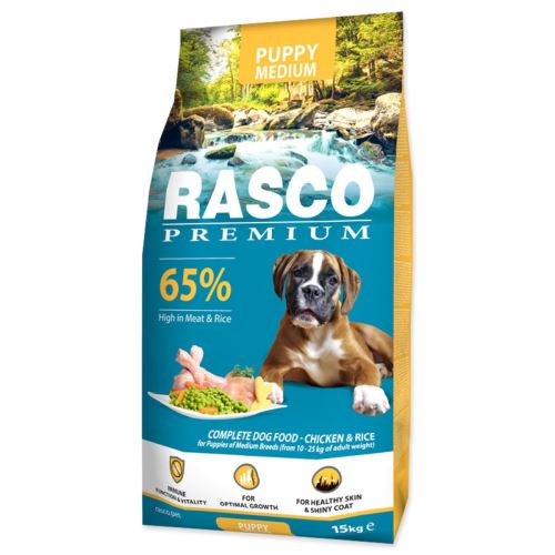 Rasco Premium Puppy Medium Huhn mit Reis 15kg