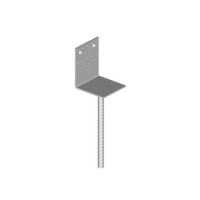 Betonankerfuß 14-03/120x100 weiß verzinkt / 1 Stück Verpackung