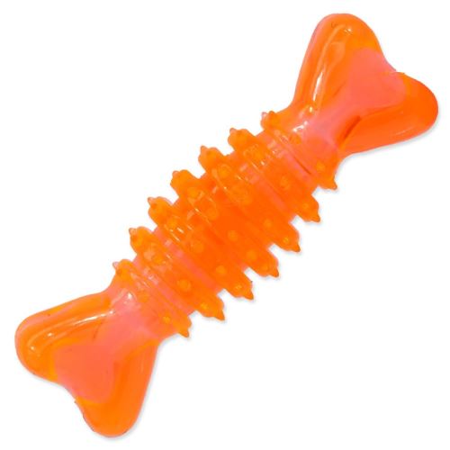 Spielzeug DOG FANTASY Gummiknochen orange 12 cm 1 Stück