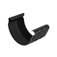 BRYZA Rinnenverbinder verzinkt Ø 125 mm, Schwarz RAL 9005