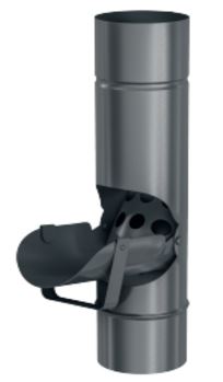 BRYZA STAL Regenwasserklappe verzinkt O 100 mm, Schwarz RAL 9005