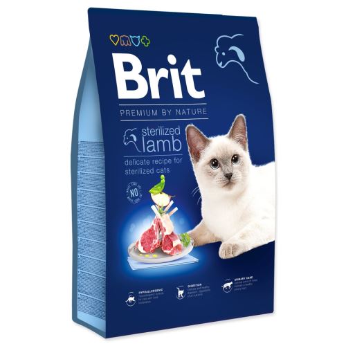 BRIT Premium by Nature Katze Sterilisiertes Lamm 8 kg