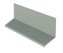 Obere Wandanschluss zur Kombination mit Abdeckleiste Br. 250 mm, Prefalz stucco, Hellgrau P.10 (RAL 7005)