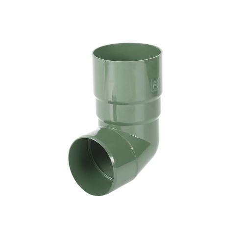 BRYZA PVC 89° Fallrohrbogen aus Kunststoff O 90 mm, Grün RAL 6020