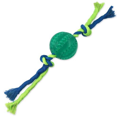 Spielzeug DOG FANTASY DENTAL MINT Ball mit Seil grün 7 x 28 cm 1 Stück