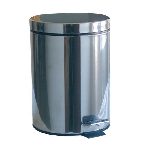 Abfallbehälter aus Edelstahl mit Kunststoffeinsatz, Step-on, 3 l