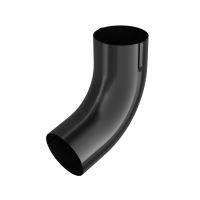 BRYZA Fallrohrbogen 72° verzinkt Ø 100 mm, Schwarz RAL 9005