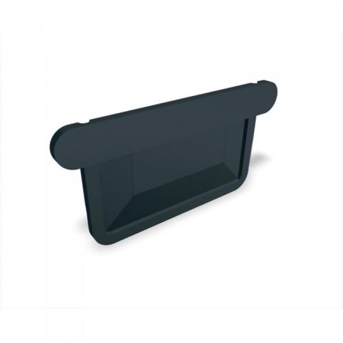 PREFA Kastenrinnen-Endstück, Breite 120 mm (r.b. 333 mm), Anthrazit P10 - RAL 7016