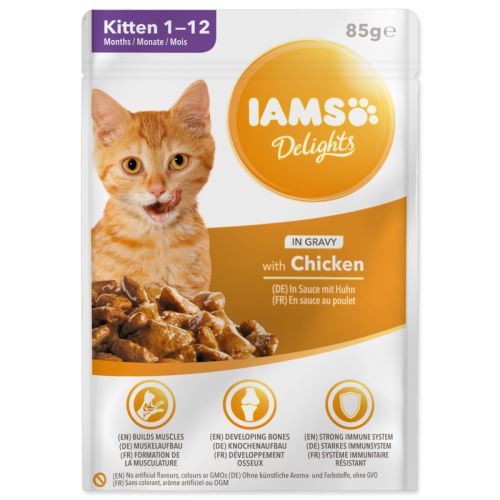 Kapsel IAMS Delights Kätzchen Huhn in Sauce 85 g