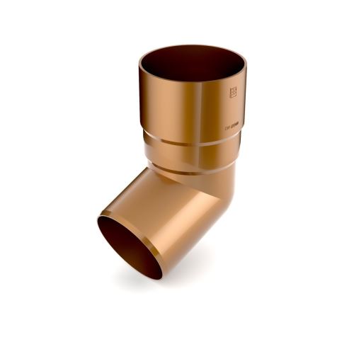 BRYZA PVC 67° Fallrohrbogen aus Kunststoff O 90 mm, Kupfer - eigene Farbe