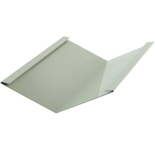 Kehlblech Br. 333 mm, PREFA Aluminium beidseitig farbig, Hellgrau RAL 7005