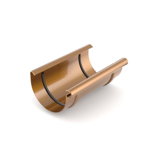 BRYZA PVC Dachrinnenverbinder aus Kunststoff O 125 mm, Kupfer - eigene Farbe