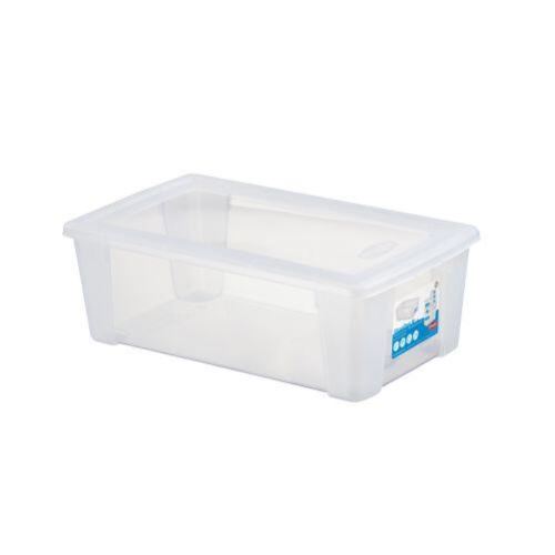 Aufbewahrungsbox aus Kunststoff mit Deckel SCATOLA 5L, 32,5x19x11cm, transparent
