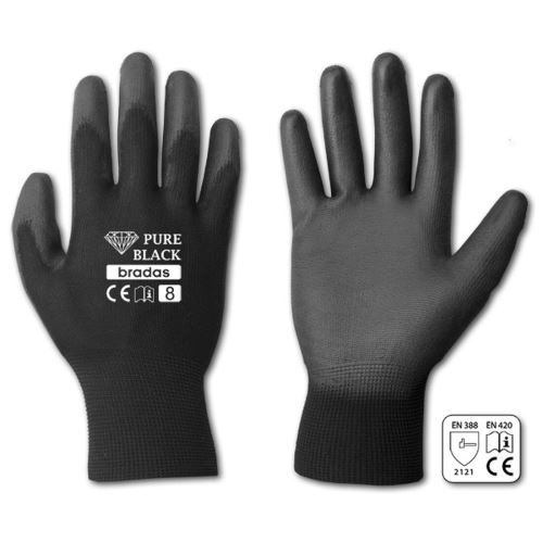 Handschuhe PURE BLACK PU 8