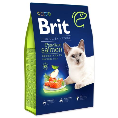 BRIT Premium by Nature Katze Sterilisierter Lachs 8 kg