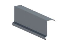 Obere Ortgangblech Br. 250 mm, beidseitig CLR-farbig, Anthrazit P.10 RAL 7016