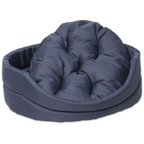 Hundebett DOG FANTASY oval mit Kopfkissen dunkelblau 54 cm 1 Stück