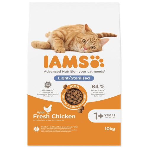 IAMS Cat Adult/Senior Gewichtskontrolle/sterilisiertes Huhn 10kg