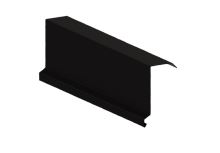 Obere Ortgangblech Br. 250 mm, Lackiertes Zink, Schwarz RAL 9005