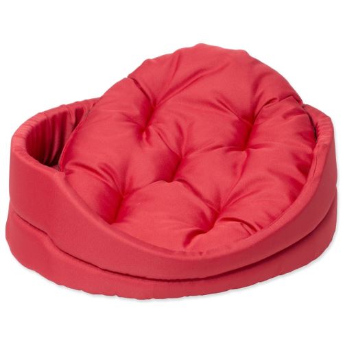 Bett DOG FANTASY oval mit Kissen rot 60 cm 1 Stück