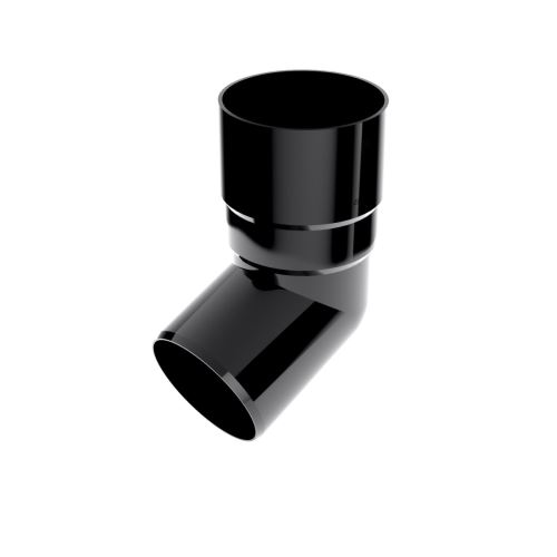 BRYZA PVC 67° Fallrohrbogen aus Kunststoff O 63 mm, Schwarz RAL 9005