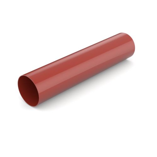 BRYZA PVC Kunststoff Dachfallrohre ohne Hals O 110 mm, Länge 3M, Rot RAL 3011