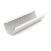 BRYZA Kunststoffdachrinne Ø 125 mm, Länge 3M, Weiß RAL 9010