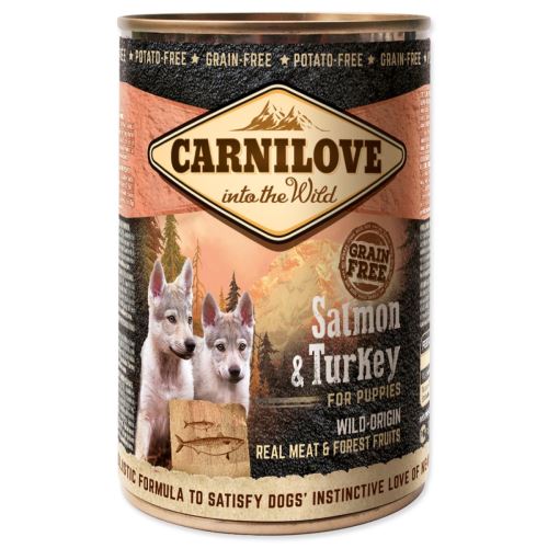 Dosenfutter CARNILOVE Puppy Wild Meat Lachs & Truthahn 400 g