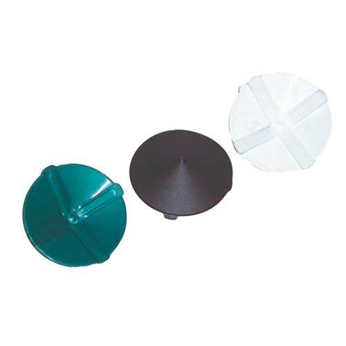Kappe für Kuppelpfosten, mit Feder, 80 mm, Kunststoff, braun