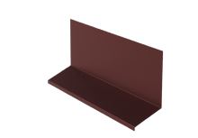 Obere Wandanschluss zur Kombination mit Abdeckleiste Br. 250 mm, Prefalz stucco, Dunkelrot P.10 (RAL 3009)