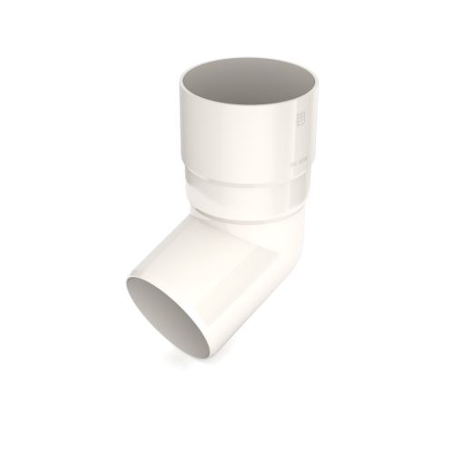 BRYZA PVC 67° Fallrohrbogen aus Kunststoff O 63 mm, Weiß RAL 9010