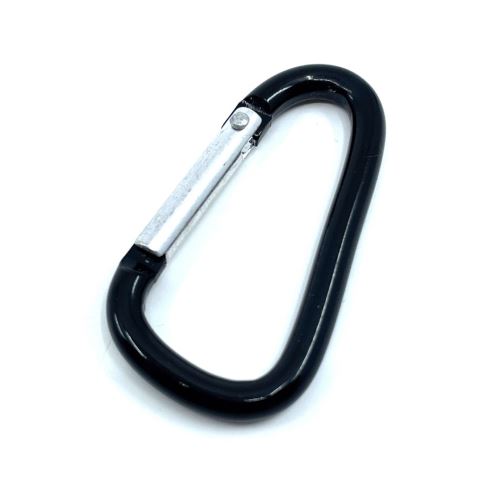 Aluminium-Karabiner Typ D 5 x 50mm, schwarz - Packung mit 1 Stück